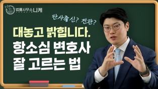 [니케형사전문] 대놓고 밝히는 항소심 변호사 잘 고르는 법
